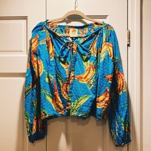 Farm Rio banana sky blouse